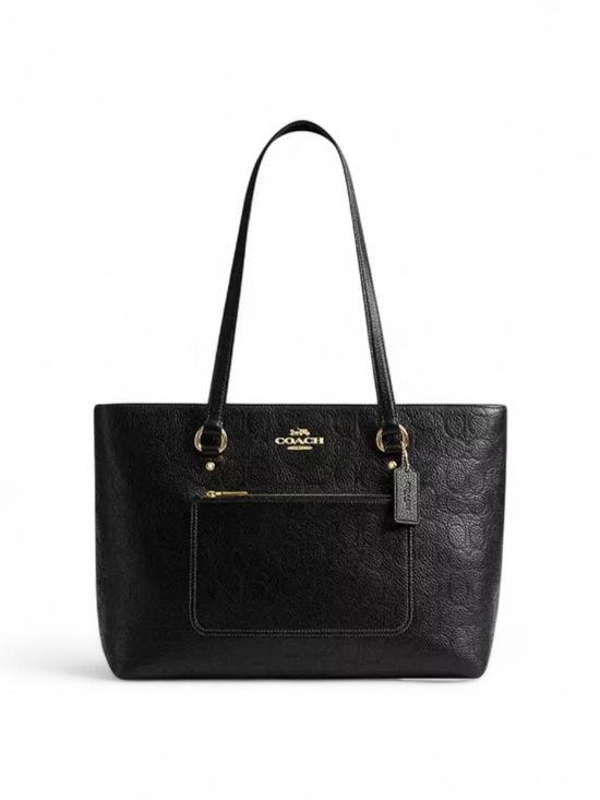 Coach Handbags - Coach Black Signature C Leather Tote BNIP